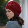 Женский берет шляпа винтажный французский стиль шерстяной берет двухслойный утолщенный зимний вязаный головной убор для женщин