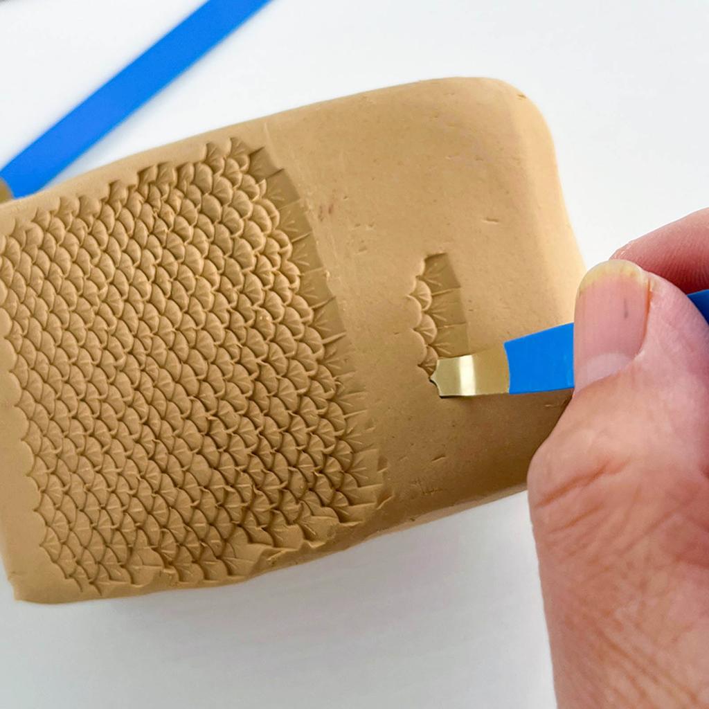 Pottery Clay Sculpting Tool Fish Scale Texture Pottery Carving Tool Clay Sculpting Tool Ceramic Clay Modelling Tool