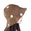 Cap Handmade Weave Sunscreen Beach Hat Flower Flat Hat Sun Protection Straw Hat Sun Hat Sun Cap