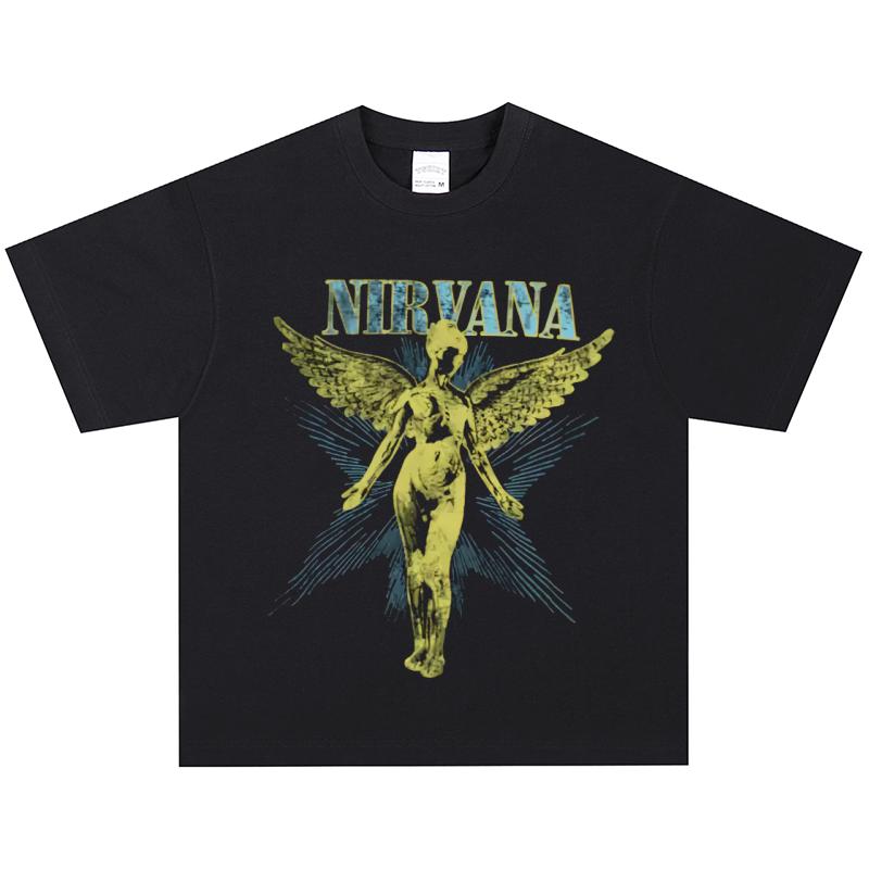 Футболка Nirvana, Мягкая ткань, Повседневная