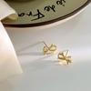 Bow Earrings Light Luxury High-end Diamond Earrings Niche Design New Style for Women