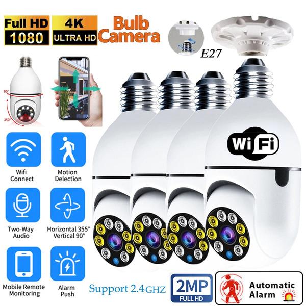 1080P 200W E27 2,4 ГГц и 5 ГГц Wi-Fi IP-камера Открытый 4X цифровой зум AI Обнаружение человека Беспроводная камера Камера видеонаблюдения