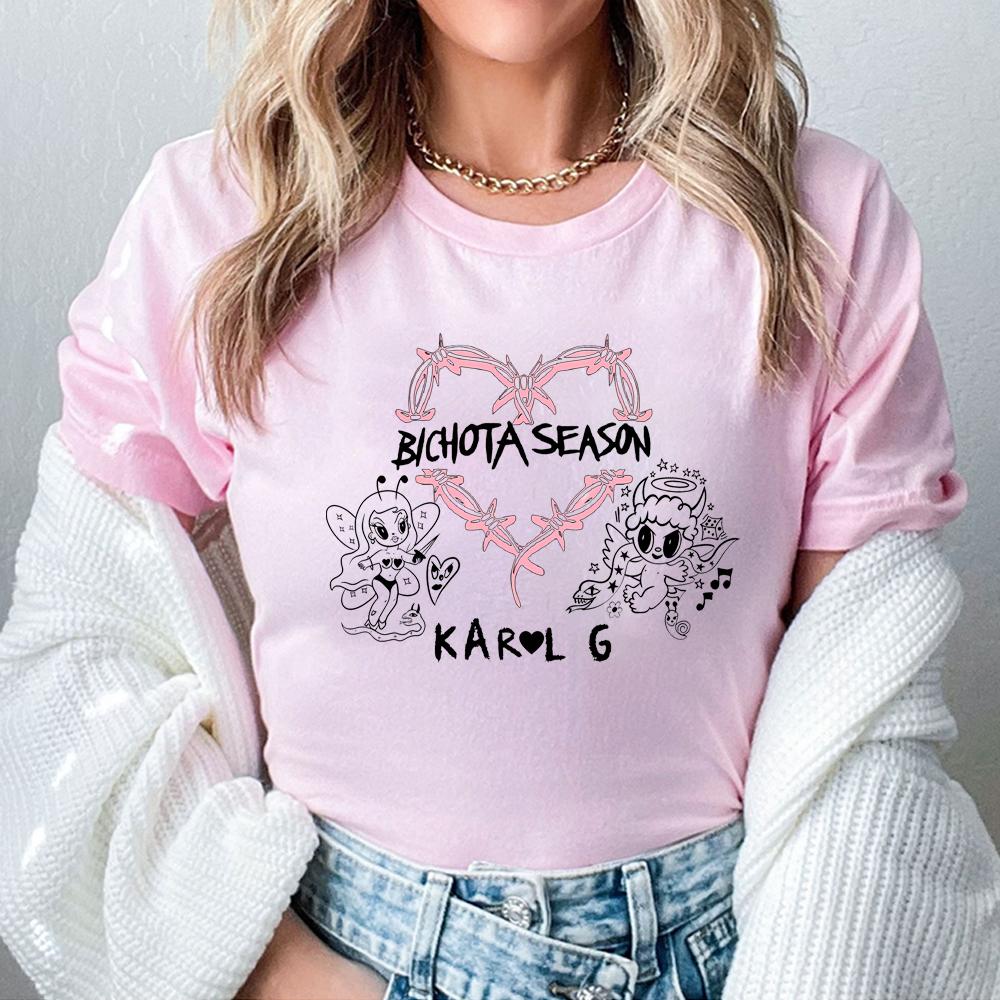 Футболка Harajuku Bichota Season в эстетическом стиле, футболки Karol G Unisexana Sera Bonito, футболка Bichota с коротким рукавом унисекс.