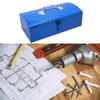 Blue Metal Tool Case Iron Sheet Tool Box Container for Students and Professionals for Organizing and Carrying Essential