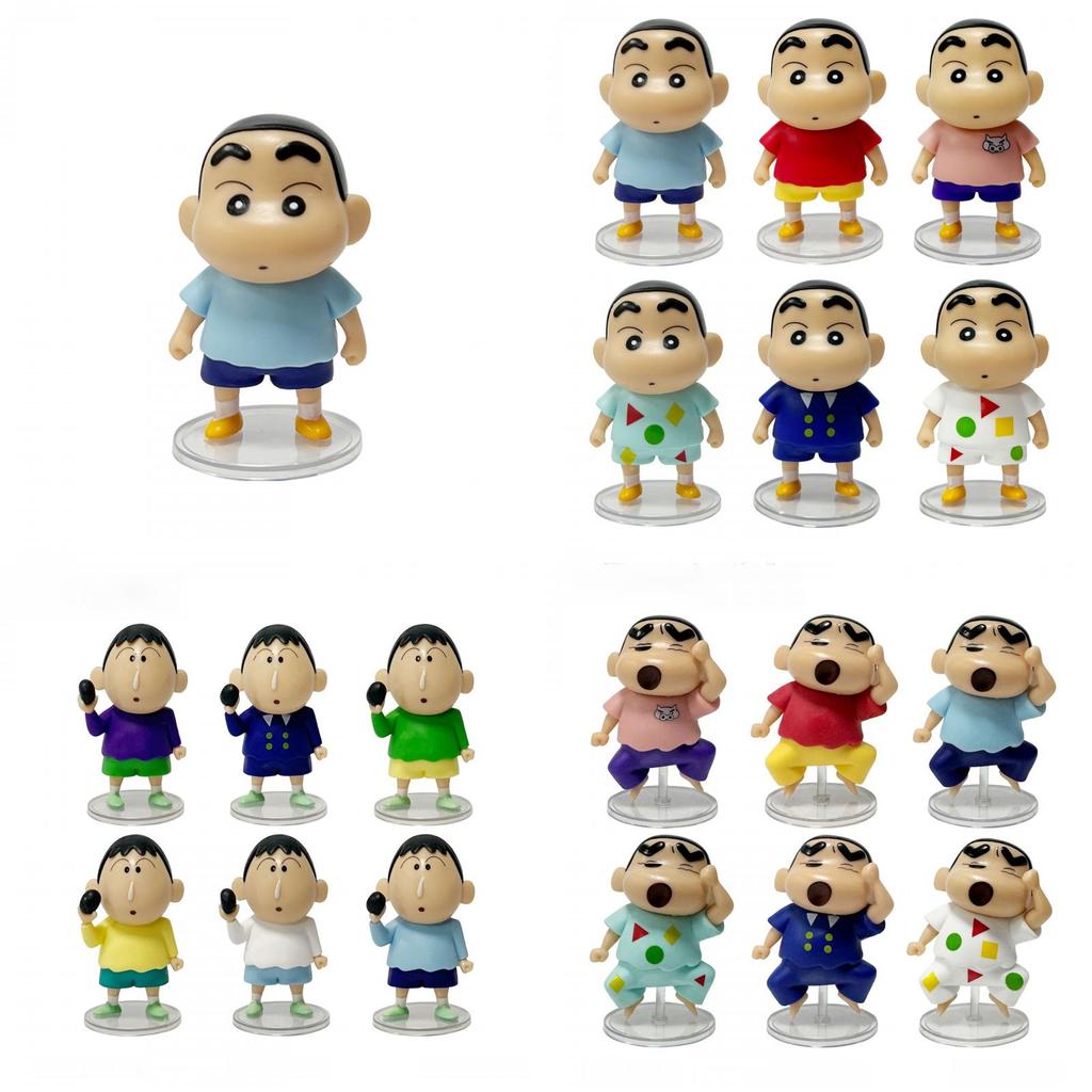 Crayon Shinchan Pvc Action Figure Set With Standing And Sleeping Poses For Collectors And Fans