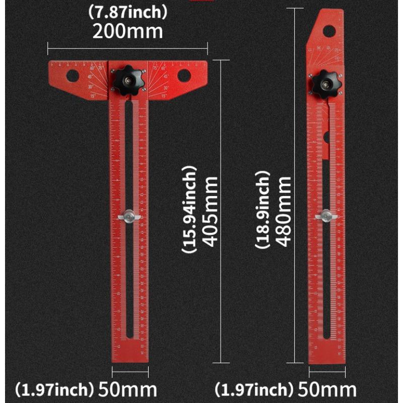 Export-type Line T-square Aluminum Alloy Multi-functional Woodworking Combination Can Move Angle Square Angle T-square