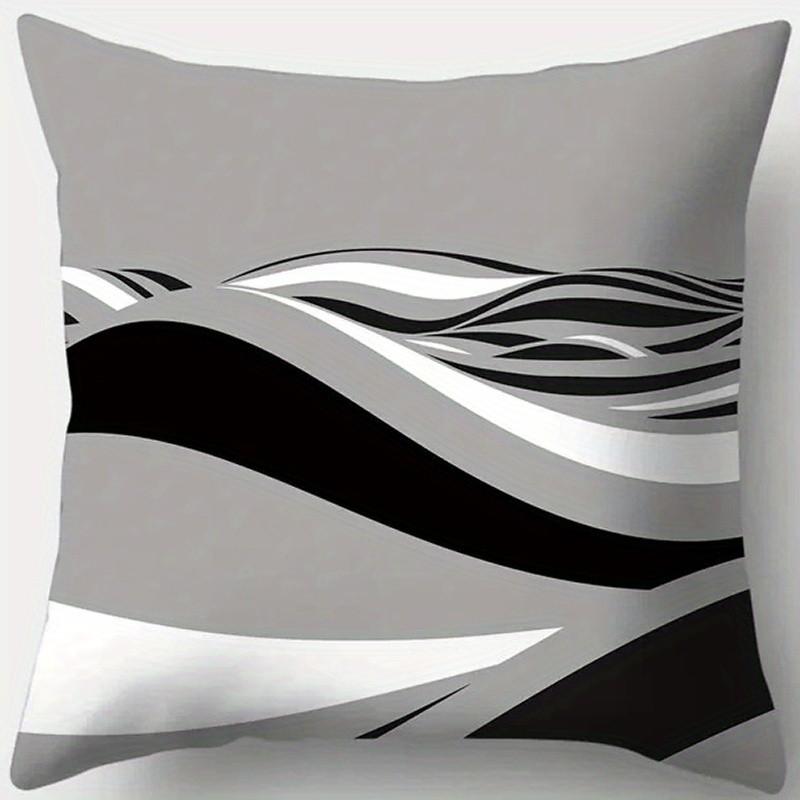 Stylish Black and White Patterned Pillow Covers Pattern Cushion Cover Suitable for Sofa Bedroom Car Pillow Cover