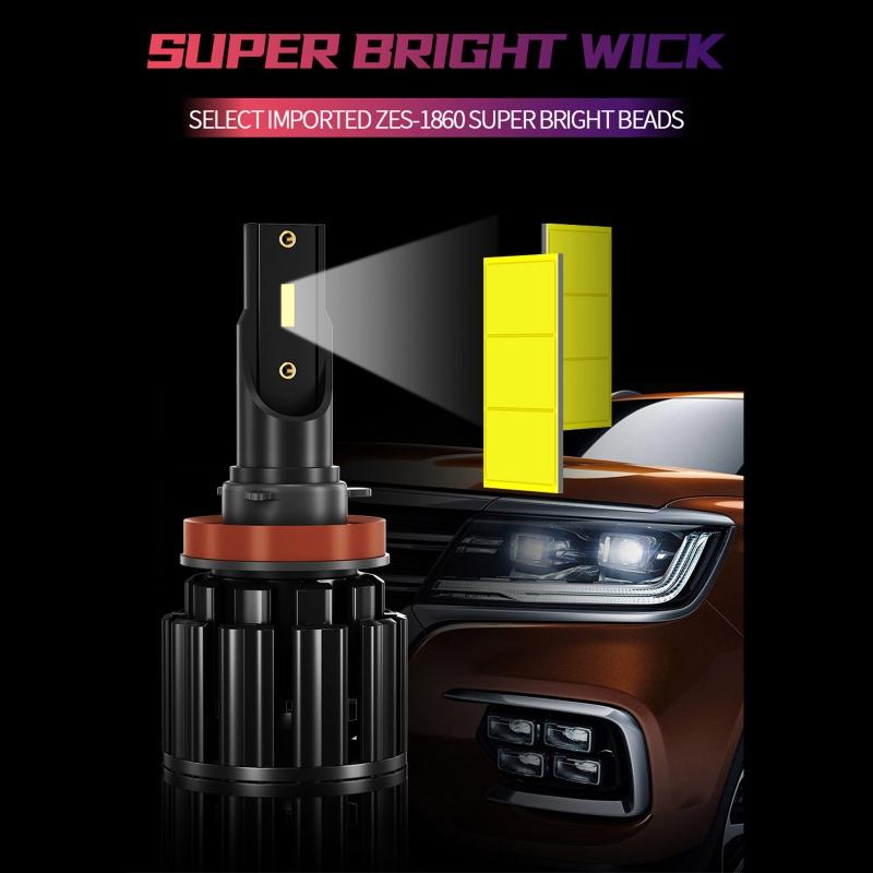 2 шт. 8000 лм H1 H4 LED H7 H11 светодиодные противотуманные фары 9005 HB3 9006 HB4 светодиодная лампа автомобильная фара для вождения Автомобильные противотуманные фары