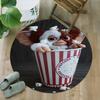 1pc Gremlin1 Print Round Carpet Chair Round Carpet Suitable for Bedroom Living Room Home Decorative Carpet