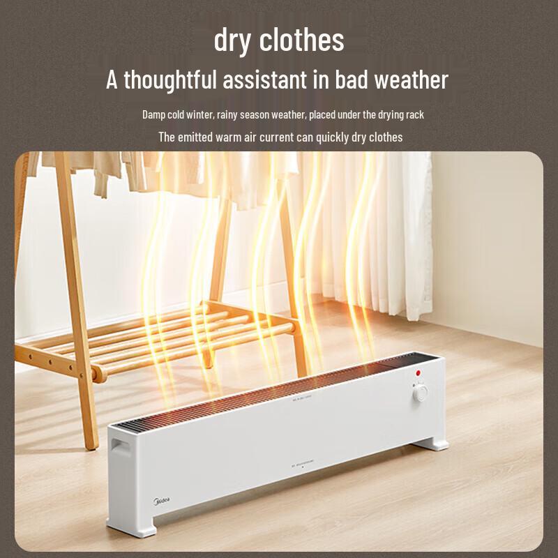 Midea Graphene Skirting Board Heater CN plug (adapter included)