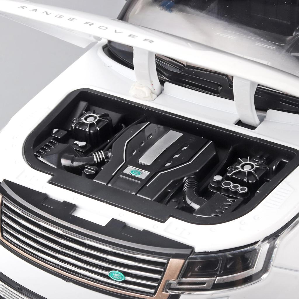1:Металлическая литая модель Land Rover Range Rover в масштабе 1:18 с внедорожными возможностями и амортизацией на все колеса