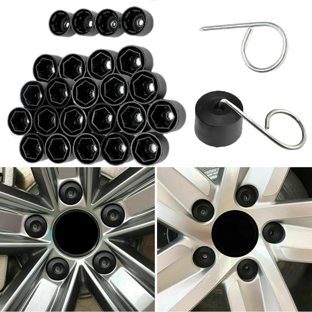 17mm 24PCS Car Tire Screw Covers Suitable For Volkswagen VW Golf MK4 Tires Screws External Dust Cover Protective Accessories