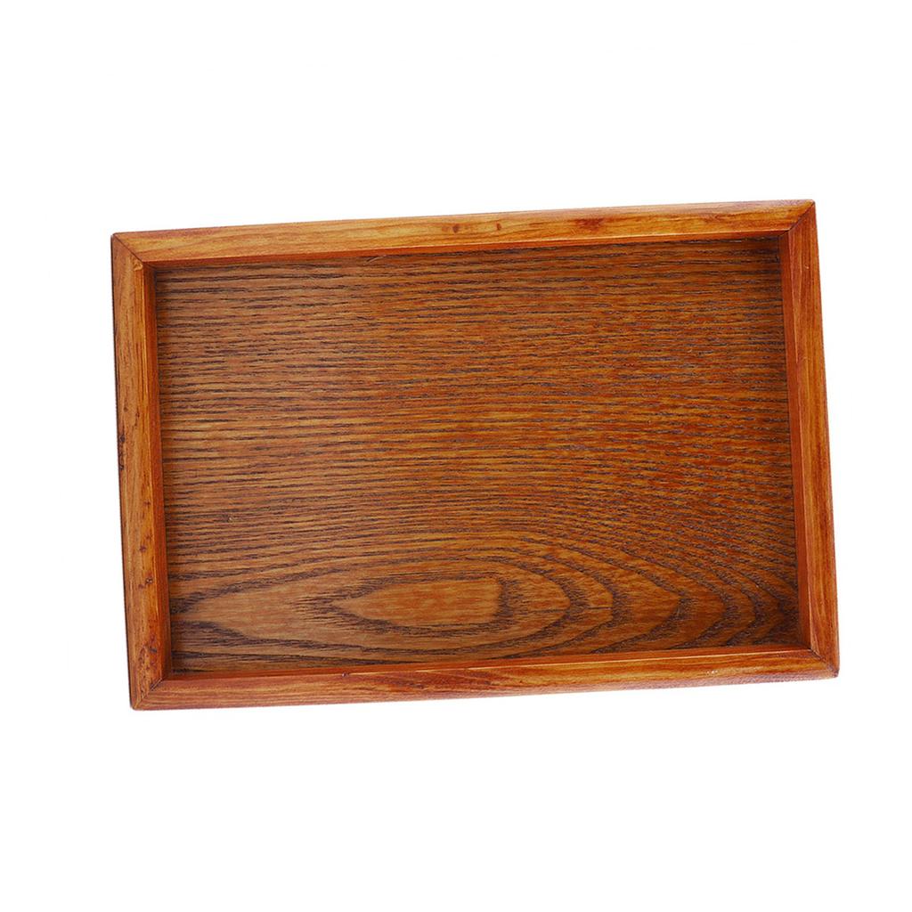Rectangle Wooden Tea Tray Serving Table Plate Snacks Food Storage Dish for Hotel Home(22*15cm)