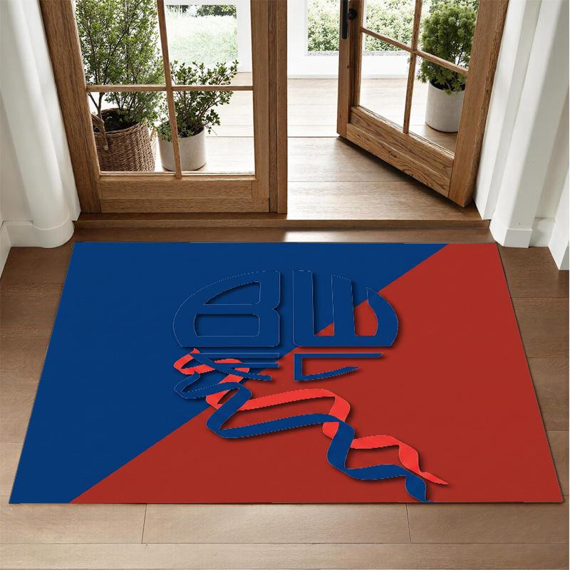 Bolton Wanderers FC Design Crystal Velvet Rug Soft Decorative Mat for Bedroom Entrance