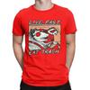 Graphic Raccoon Live Fast Eat Trash Men's T Shirt Casual Tee Shirt Short Sleeve Round Neck T-Shirt Cotton 4XL Clothes