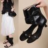 Women's Open-Toe Ankle Boots 2025 - Fashion Peep Toe Chunky Heel Sandal Booties with Back Zipper