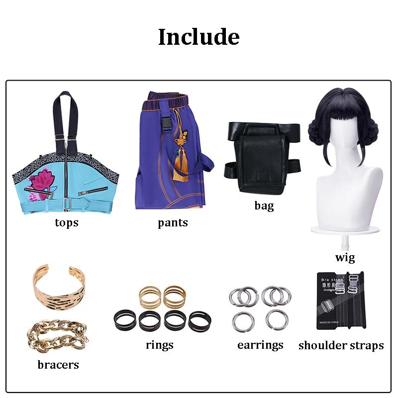 K-pop Зои Косплей Костюм Парик Женский Девушки Хэллоуин Карнавал Комик-кон Вечеринка Ролевые Наряды