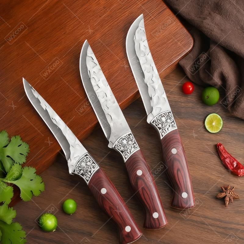 1-3 шт. Набор ручной ковки для разделки мяса Многофункциональный нож для отделения мяса от костей Профессиональный топорик для мяса Шеф-повар Кухонный нож Кухонные принадлежности