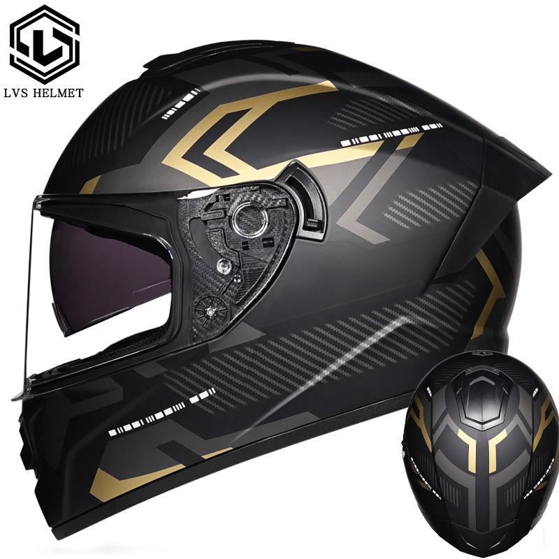 New Motorcycle Helmet Full Face Double Lens Racing Off-road Helmets Capacetes Men Cascos Para Moto DOT Approved Four Season