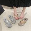 Fashion Internet Celebrity Korean Version of Trend Flip-flops Casual Girls Versatile Non-slip Toe Cool Slippers 2025 Summer and Autumn New