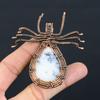 Natural Dendrite Opal Stone Handmade Copper Wire Wrap Spider Pendant 2.56" f6u79