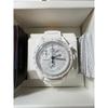 Б/у [Новый] OMEGA SWATCH Snoopy MOONSWATCH Белый