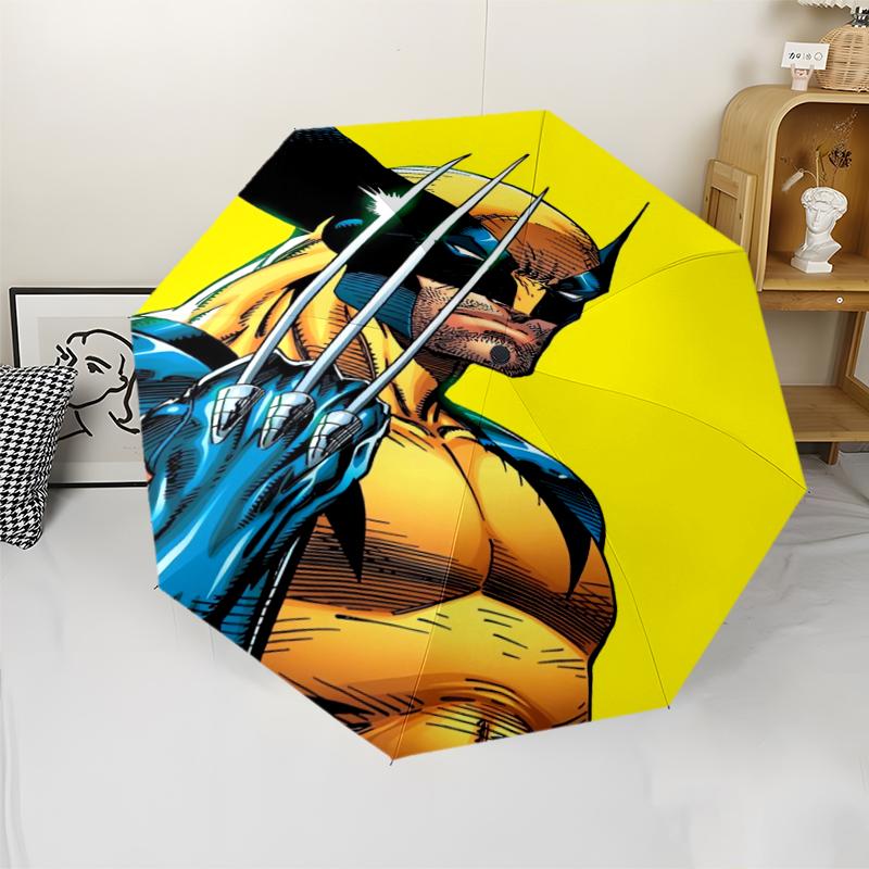 Wolverine Theme Automatic Umbrella, Lightweight & Portable, 8 Rib, Perfect for Outdoor Travel, Birthdays, Christmas, Gifts.