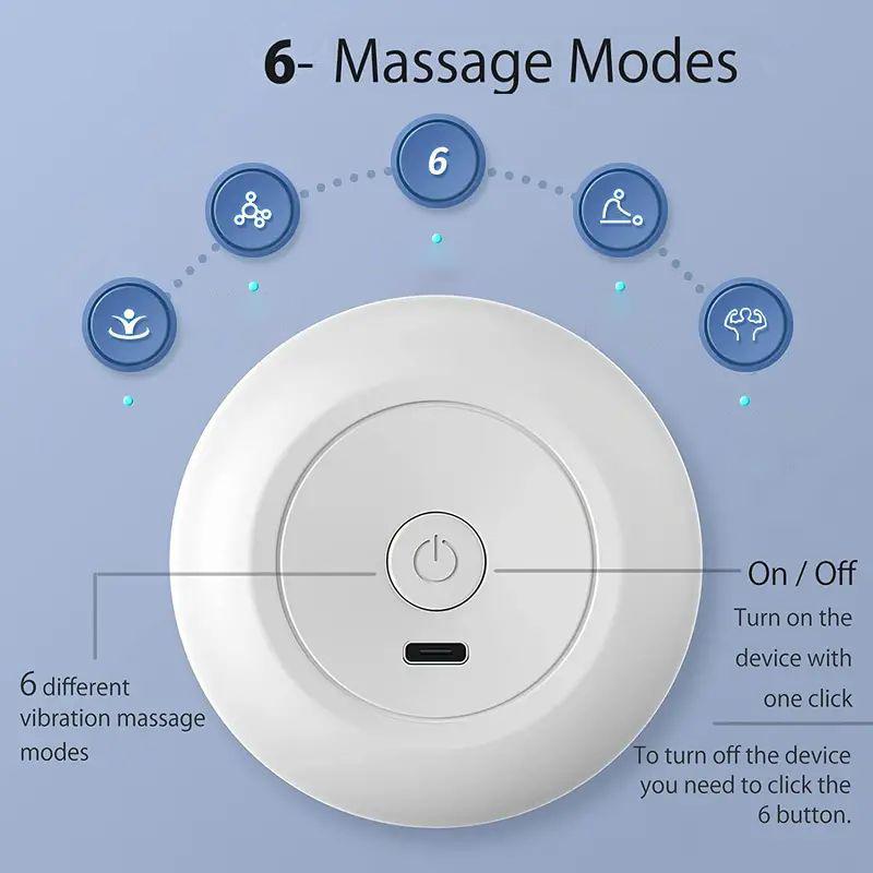 Ручной массажер для мышц, мини-пистолет для массажа с 6 режимами регулировки для массажа шеи, плеч и спины, чтобы расслабить тело