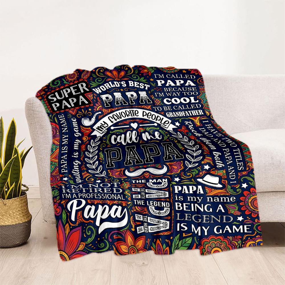 Love You Dad Blanket Flannel Blanket-Soft and Suitable for Sofas,Beds,Offices,Travel,All Seasons,Great Gift for Holidays and Birthdays.
