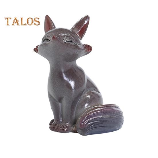 Чайный питомец, меняющий цвет, лиса, смола, ручная работа, счастливое украшение фэн-шуй с горячей водой, символ удачи, чайный домик, украшение