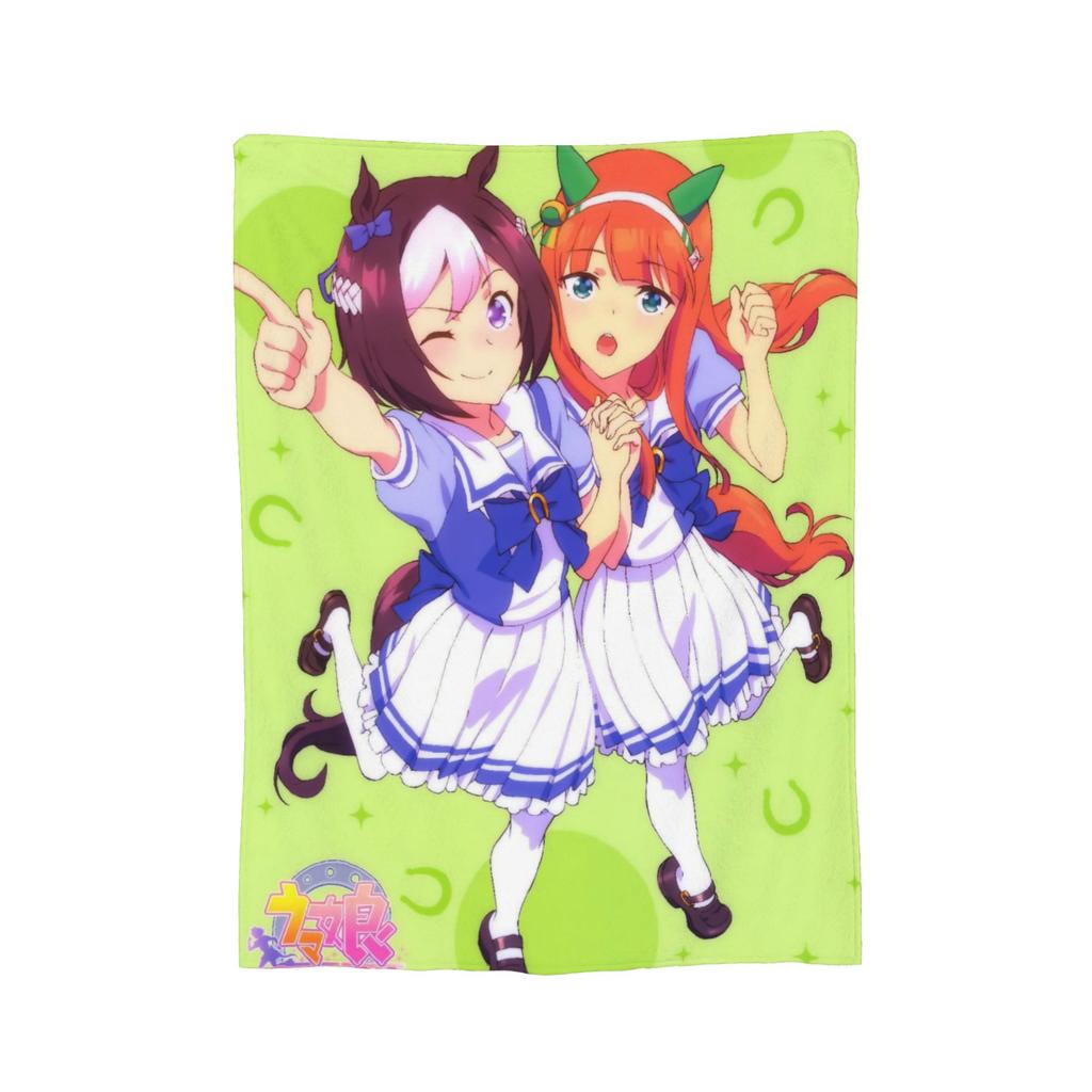 Uma Musume Pretty Derby Blanket Flannel Decoration Multifunction Lightweight Throw Blanket for Sofa Couch Quilt