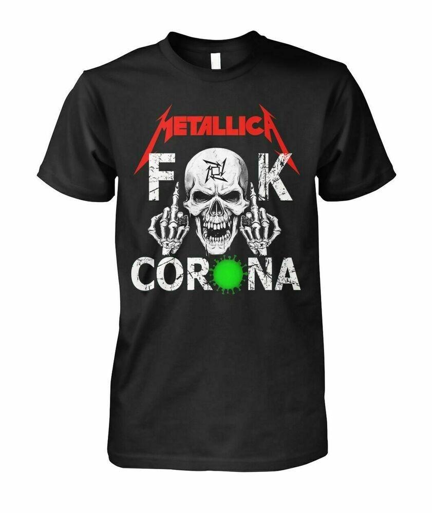Футболка Metalica Fuck 0Corona Футболка рок-группы с пандемией и карантином M To