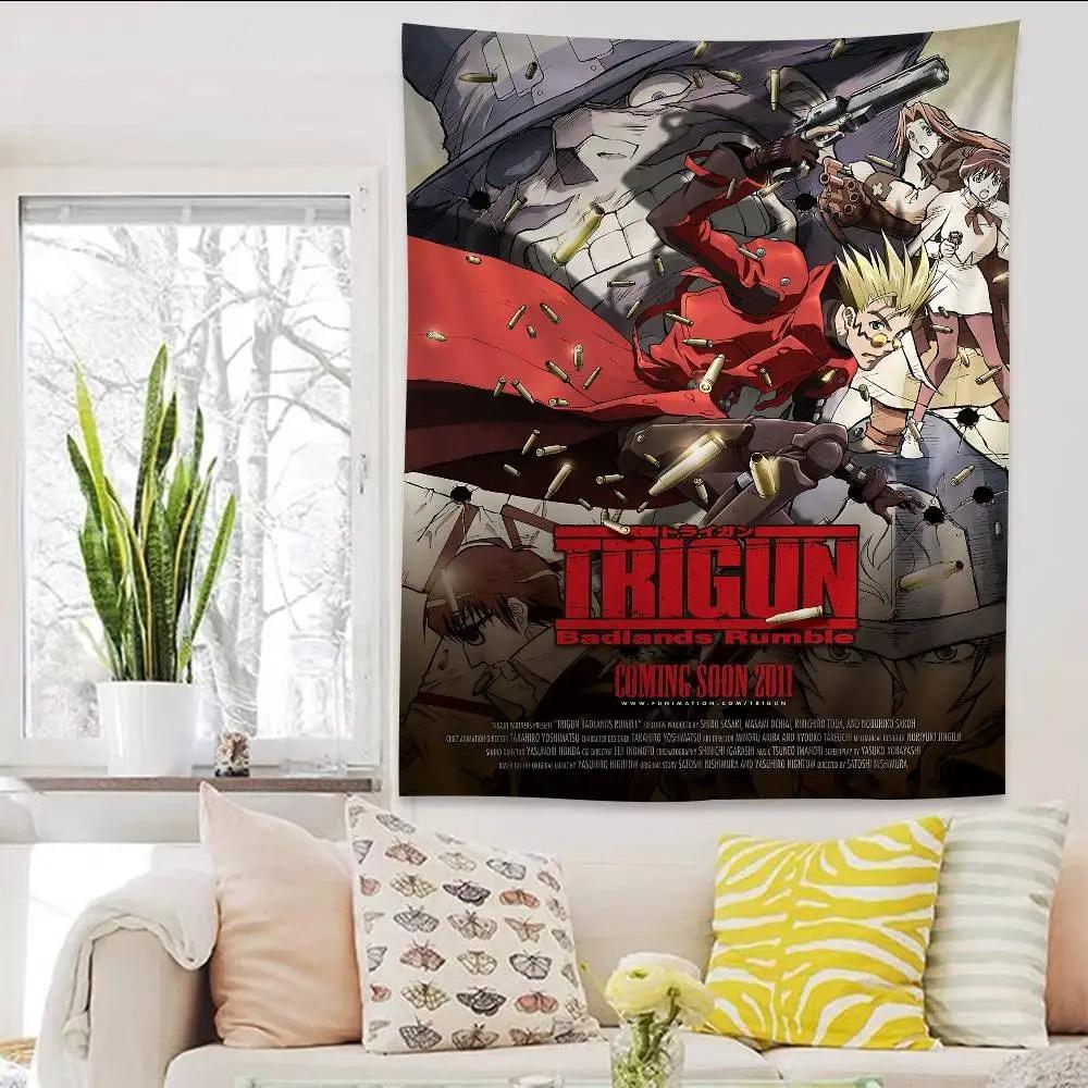 Гобелен Trigun Настенный Декор Разные Размеры HD Печать Вашу Стомпид Вестерн Киберпанк Полиэстер Модный Декор Комнаты Подарок