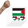 10pcs Water Transfer Sticker Vibrant Colors Palestine Flag Sticker Country Flag Sticker Waterproof Easy Application for Patriots