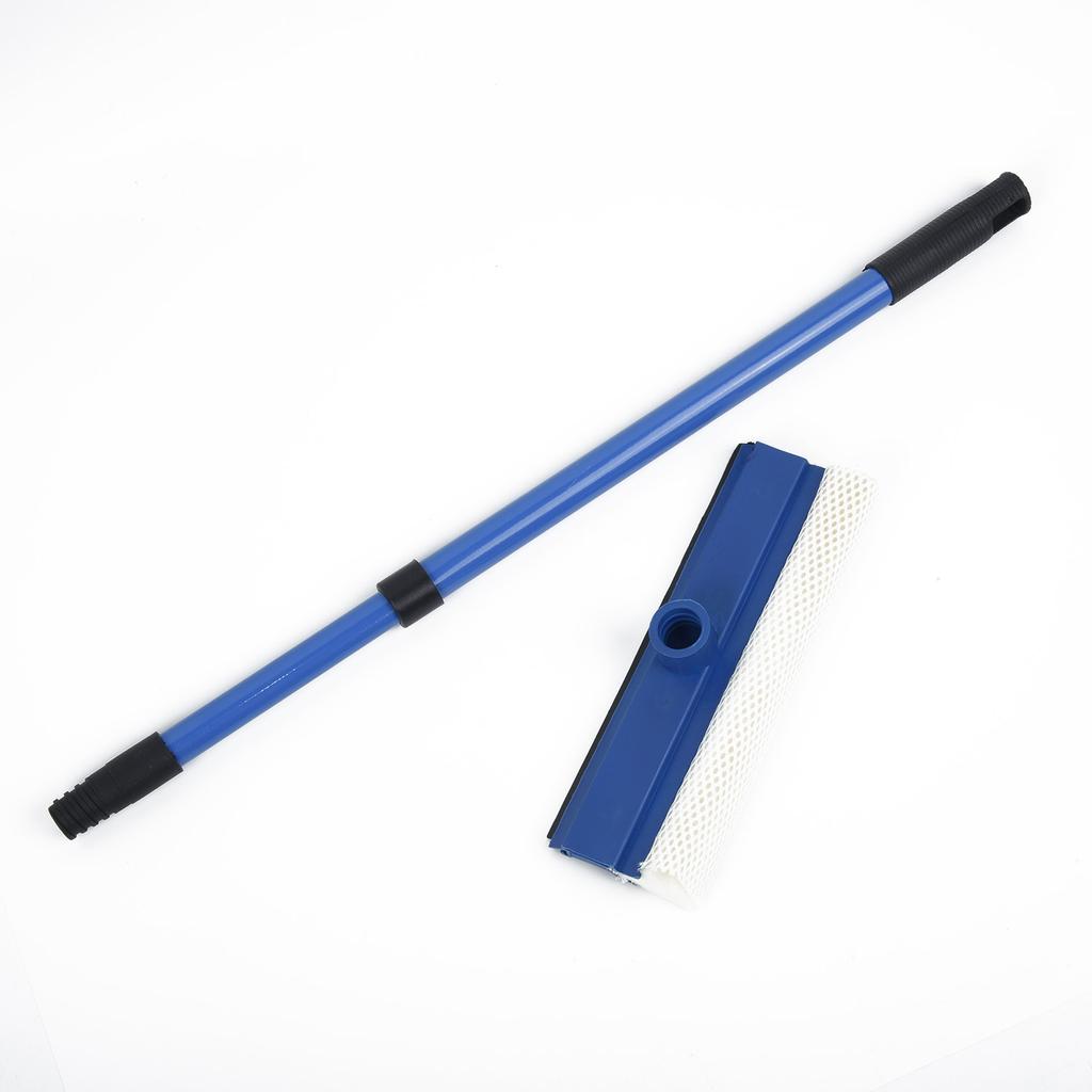 2 In 1 Wiper Long Handle Sponge Brush Telescopic Window Glass Cleaner Window Mop Squeegee Wiper Cleaning Tool