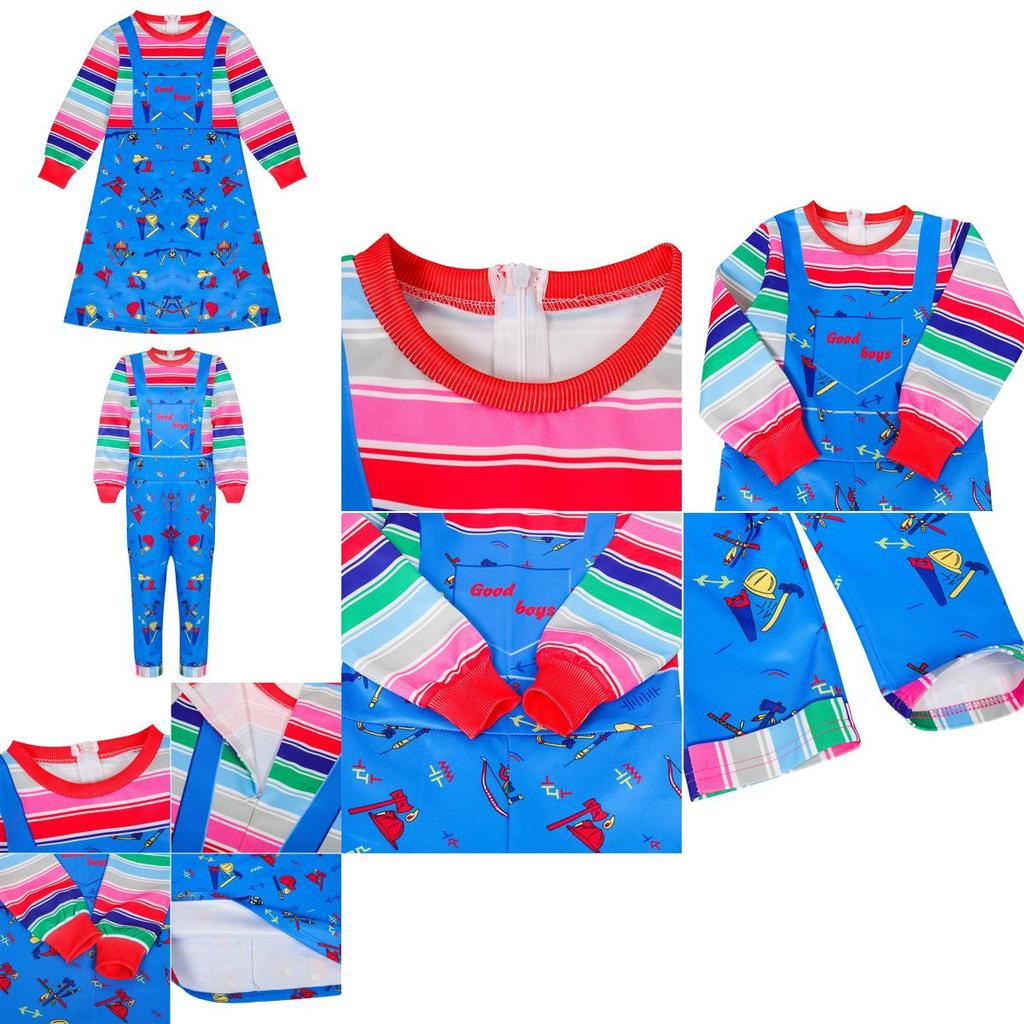 Очаровательный лицензированный костюм Чаки для детских игр на Хэллоуин, детский маскарадный костюм