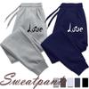 High Quality Loose Cotton Long Pants Jogger Trousers Casual Fitness Jogging Pants Printed LOVE Women Pants