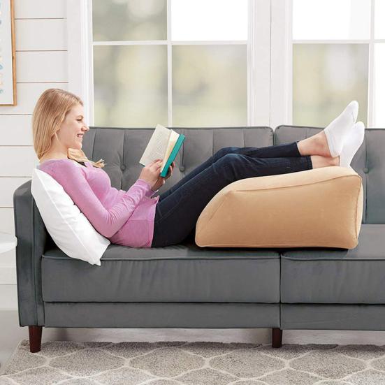 Надувная рампа для ног, герметичная, снимает усталость, формирует ноги, сплошной цвет, поднимает ноги, улучшает кровообращение, отек ног, подушка для отдыха, товары для здоровья