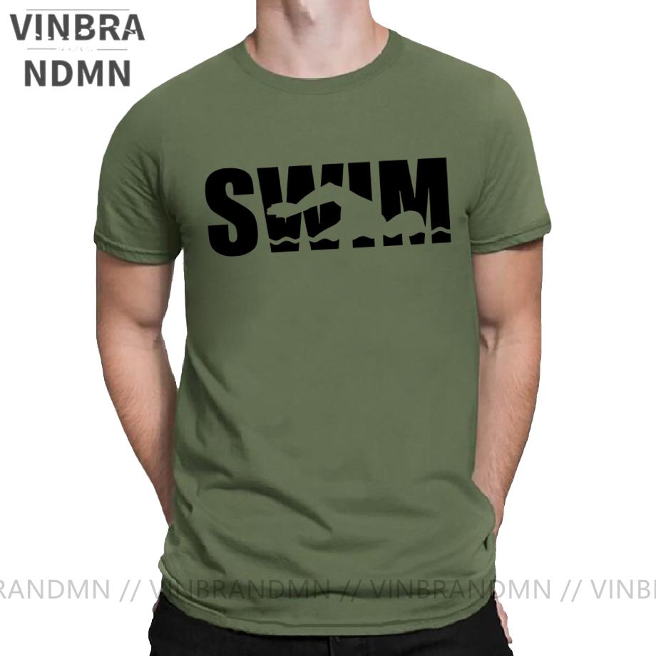 Swim Swimmin Water Sports Tshirt Unisex Novelty Cotton Tees Round Neck Classic Short Sleeve T Shirt Original Clothing