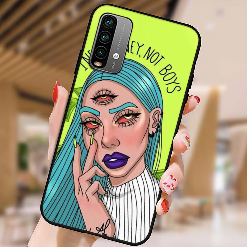 Эстетический чехол для телефона Devil Woman Bad girl для Xiaomi9 10 11PRO LITE Redmi NOTE7 8 9 10A PRO K40 Poco3 Shell