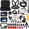 Комплект GoPro Hero 13: Водонепроницаемый чехол, Силиконовый чехол, Крепление на велосипед, Селфи-палка, Нагрудный и головной ремни