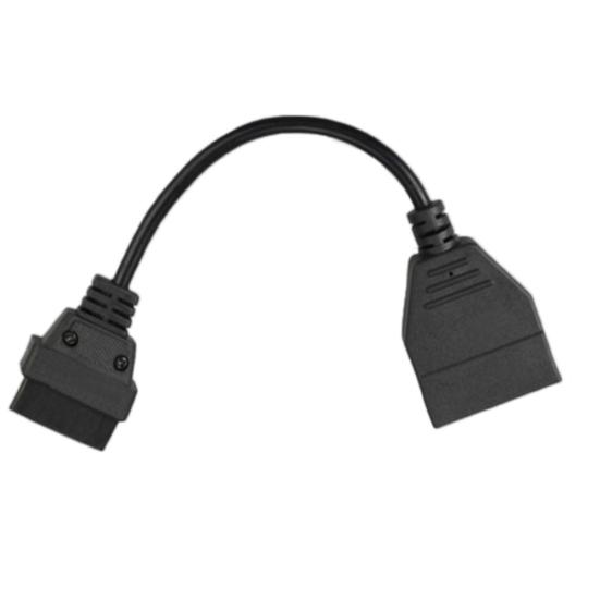 12 Pin To 16Pin OBD/OBD2 Connector Diagnostic Cable Black for Daewoo Adapter