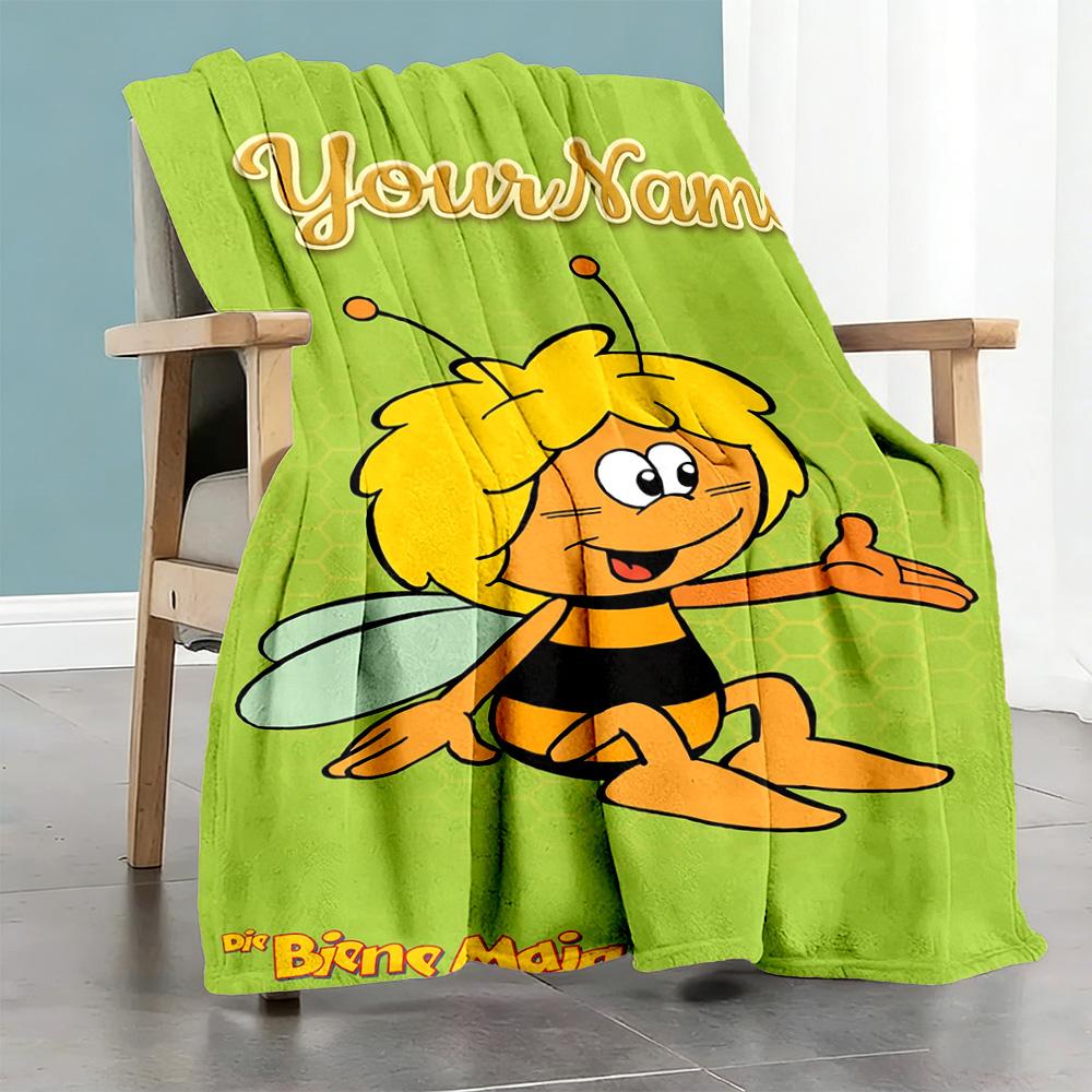 Biene Maja Personalized Name Blanket Throw Personalized Blanket Durable Comfort Great for Home Decor Bedding Picnics Chair Ideal for All Seasons