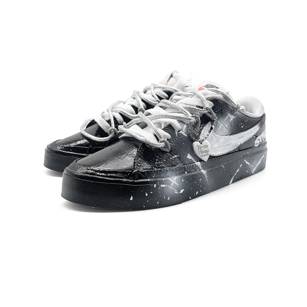 Nike Court Royale Love Star Cushioning Low top Skateboard Shoes Unisex Black White Silver DH3161-100(team912-)