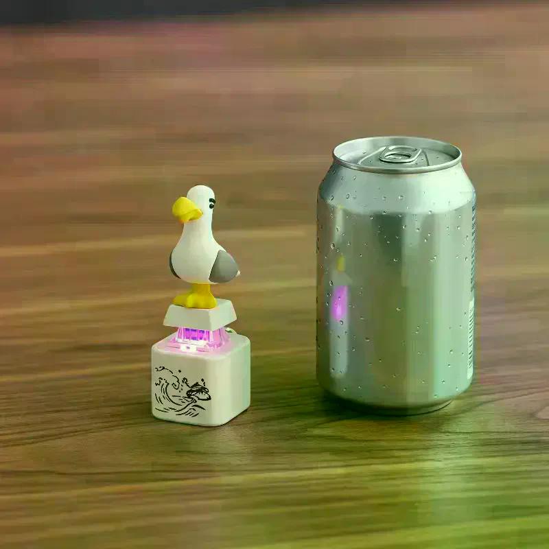 Милая 3D Чайка Пищащая Кастомная Клавиша Мультяшный Декор для Стола Для Персональной Механической Клавиатуры