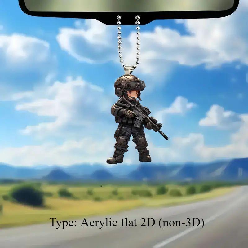 Новый Рождественский Орнамент Подвеска Акрил Плоский Забавный Подвеска Спецназа Подвеска Праздничный Подарочный Подвеска Подвеска