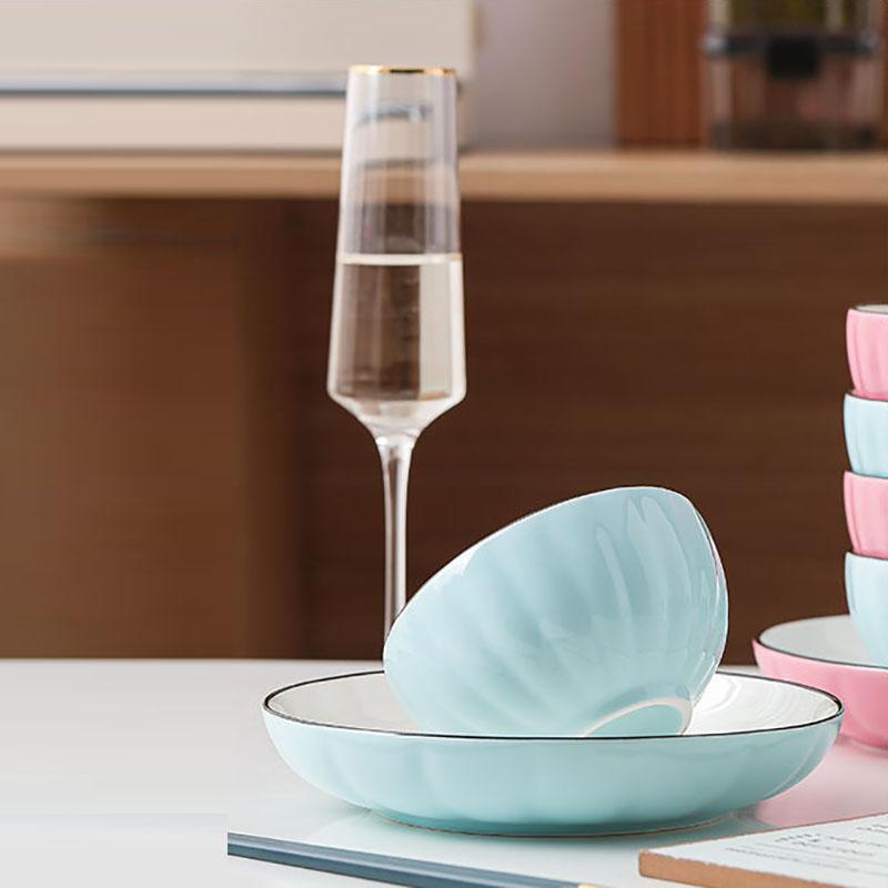 Набор бытовой посуды, креативная керамическая тарелка, японская миска для супа с лапшой, миска для еды, миска с тыквой, тарелка, обеденная тарелка, блюдо