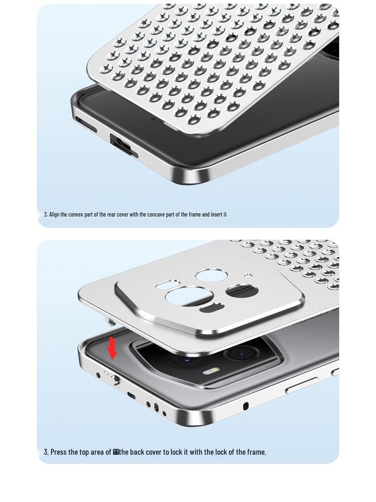 Honor Magic6 Pro Porsche Aluminum Alloy Case with Heat Dissipation & Metal Snap Button