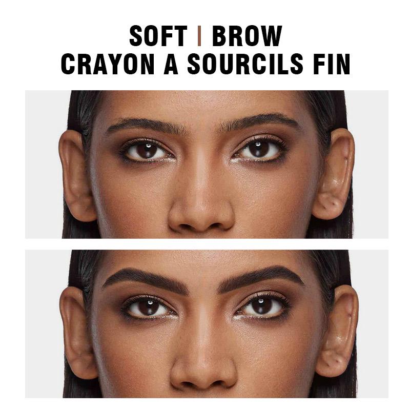 Двусторонняя вращающаяся ручка для бровей 1,5 мм, тонкий сменный стержень, водостойкий дикий карандаш для бровей с кисточкой для бровей