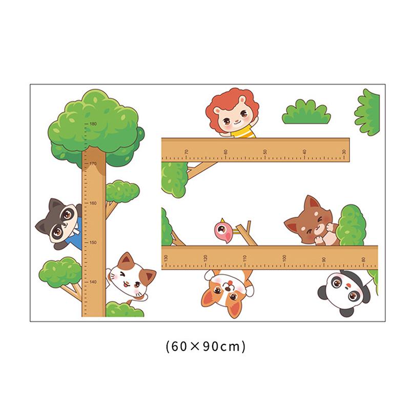 Мультяшные животные Измеритель роста Наклейка на стену Динозавр Панда Наклейка на стену для детской комнаты Детская Измерительная линейка роста Таблица роста